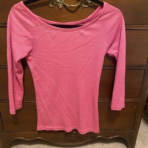 Women's Pink Boatneck Long-Sleeve Top,MichaelStars